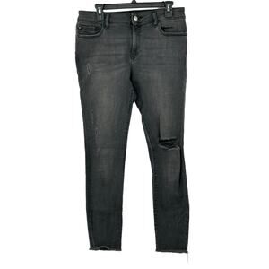 Warp + Weft Jeans Womens 29x28 JFK New York City Skinny Gray‎ Distressed Grunge